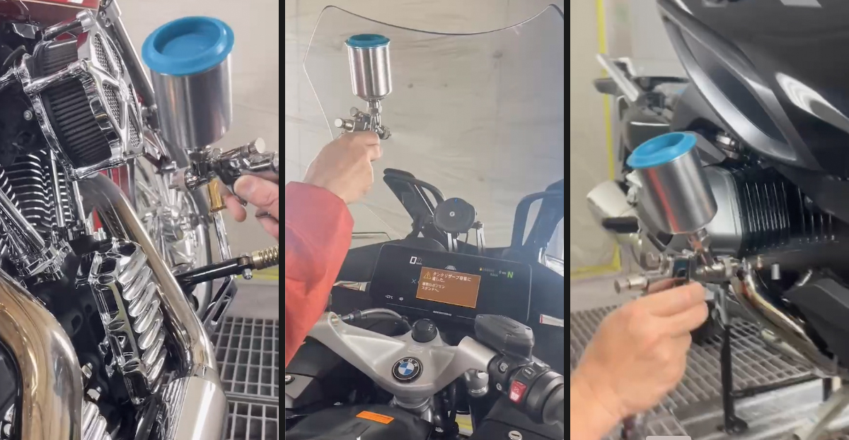 エンジンや外装などあらゆる部位に高い密着性で施工されるガラスコーティング