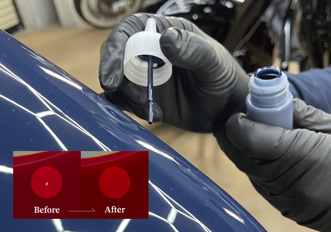 グランツ オリジナル タッチアップペイントによる小キズ補修施工例